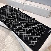 Chanel Scarf Reversible Diamond Quilt Black Gray - 2