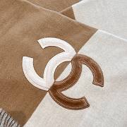 Chanel Scarf Two Tone Logo Patch Camel Beige - 2