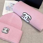 Chanel Combo Scarf/Beanie Cashmere Pink - 3