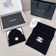 Chanel Combo Scarf/Beanie Cashmere Black 22820 - 4