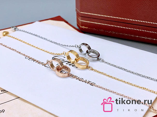 Cartier Love Bracelet Double Ring Gold/Silver/Rose Gold - 1