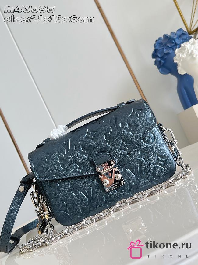 LV Pochette Metis East West Monogram Empreinte Leather Shimmery Ink M26456 - 21.5x13.5x6cm - 1