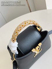 LV Capucines Mini Taurillon Leather Black M14177 - 21x13.6x8cm - 4