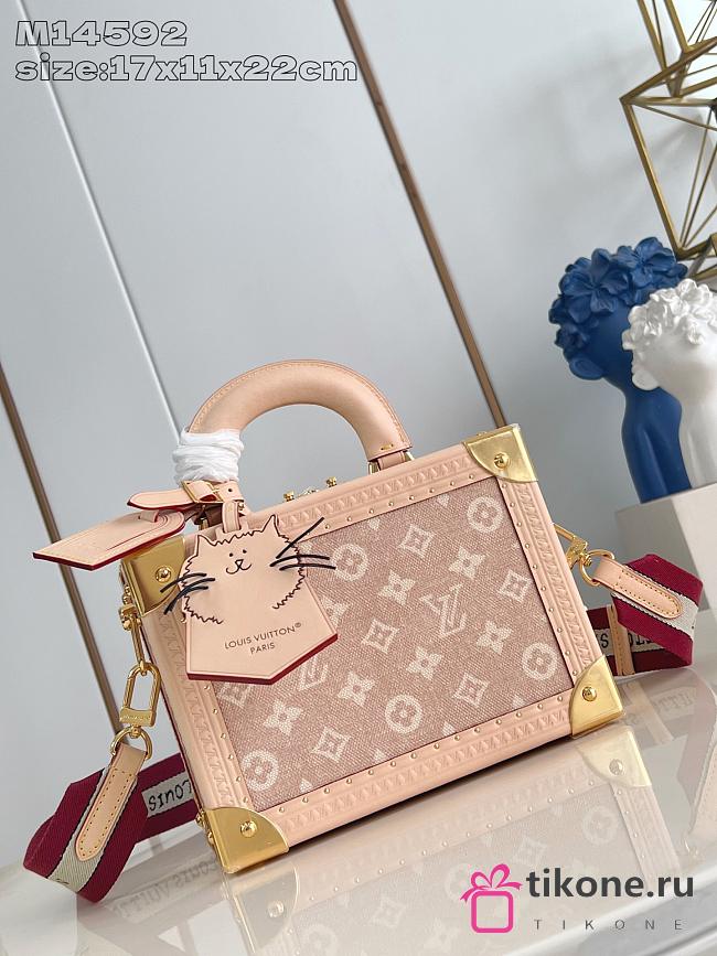 LV Travels With Grace Coddington Petite Valise Meowgram M14592 - 22.5x17.5x11cm - 1