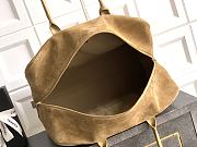 Chanel 26 Maxi Quilted Tote Suede Brown  - 6