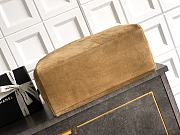 Chanel 26 Maxi Quilted Tote Suede Brown  - 5