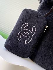 Chanel Coco Beach Quilted Terry Tote Black - 58x38x20cm - 2