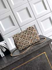 Chanel Flap Bag Sequins & Gold Tone Metal Beige & Multicolour - 21x13x8cm - 5
