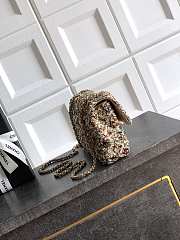 Chanel Flap Bag Sequins & Gold Tone Metal Beige & Multicolour - 21x13x8cm - 4