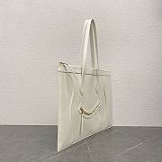 Celine Flat Cabas New Luggage In Glossy Calfskin White - 44.5x31.5x0.5cm - 5