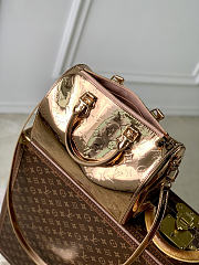 LV Ski Speedy Bandouliere 25 Monogram Embossed Canvas Copper M26497 - 25x19x15cm - 5