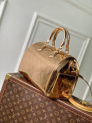 LV Ski Speedy Bandouliere 25 Monogram Embossed Canvas Copper M26497 - 25x19x15cm - 3