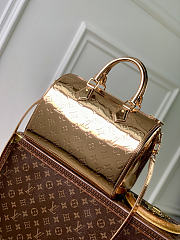 LV Ski Speedy Bandouliere 25 Monogram Embossed Canvas Copper M26497 - 25x19x15cm - 2