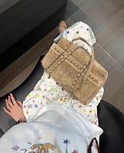 Chanel Flap Bag Stitched Suede Shoulder Bag Beige - 4