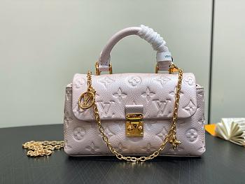 LV Ski Nano Madeleine Monogram Empreinte Leather Snowy Pearl M12211 - 21x12.5x6cm