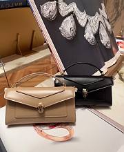 Bvlgari Serpenti Forever Phone Case In Beige Calf Leather - 19x10x3.5cm - 6