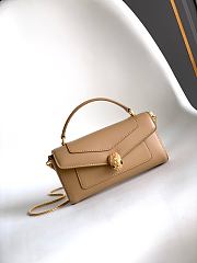 Bvlgari Serpenti Forever Phone Case In Beige Calf Leather - 19x10x3.5cm - 2