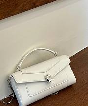 Bvlgari Serpenti Forever Phone Case In White Calf Leather - 19x10x3.5cm - 2