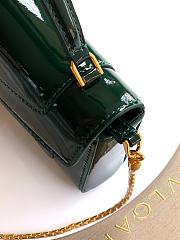 Bvlgari Serpenti Forever Phone Case In Green Patent Leather - 19x10x3.5cm - 3