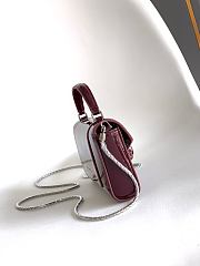 Bvlgari Serpenti Forever Phone Case In Burgundy Patent Leather - 19x10x3.5cm - 3