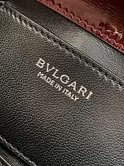 Bvlgari Serpenti Forever Phone Case In Burgundy Patent Leather - 19x10x3.5cm - 5