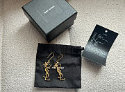 Ysl Monogram Palm Tree Earrings Gold - 1