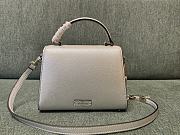 Valentino Garavani Vsling Small Handbag In Laminated Grainy Calfskin With Jewel Logo Silver - 22x17x9cm - 4