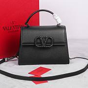 Valentino Garavani Small Vsling Handbag With Jewel Logo Embroidery Black - 22x17x9cm - 6
