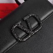Valentino Garavani Small Vsling Handbag With Jewel Logo Embroidery Black - 22x17x9cm - 3