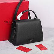 Valentino Garavani Small Vsling Handbag With Jewel Logo Embroidery Black - 22x17x9cm - 5