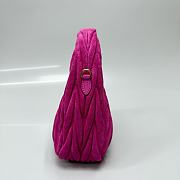 Miumiu Small Wander Matelasse Suede Bag Pink 5BC125 - 20x17x6cm - 5