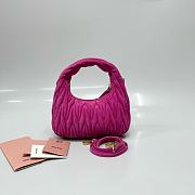 Miumiu Small Wander Matelasse Suede Bag Pink 5BC125 - 20x17x6cm - 4