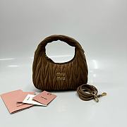 Miumiu Small Wander Matelasse Suede Bag Brown 5BC125 - 20x17x6cm - 5