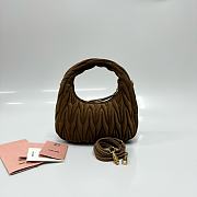 Miumiu Small Wander Matelasse Suede Bag Brown 5BC125 - 20x17x6cm - 2