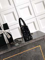 Chanel Mini Shopping Bag Sequins & Gold Tone Metal Black - 19x13x7cm - 5