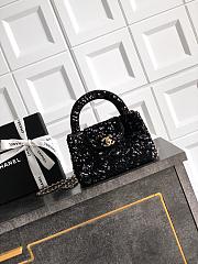 Chanel Mini Shopping Bag Sequins & Gold Tone Metal Black - 19x13x7cm - 6