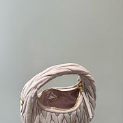 Miumiu Small Wander Matelasse Suede Bag Peach 5BC125 - 20x17x6cm - 6