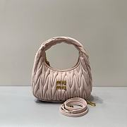 Miumiu Small Wander Matelasse Suede Bag Peach 5BC125 - 20x17x6cm - 2