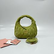 Miumiu Small Wander Matelasse Suede Bag Ivy Green 5BC125 - 20x17x6cm - 6