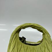Miumiu Small Wander Matelasse Suede Bag Ivy Green 5BC125 - 20x17x6cm - 3