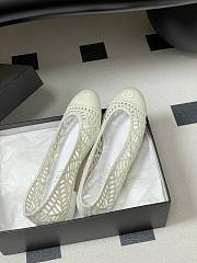 Chanel Ballet Flats Embroidered Cotton White - 2