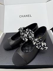 Chanel Mary Janes Lambskin Silk & Grosgrain Black - 2