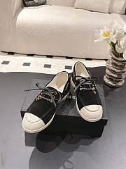 Chanel Moccasins Suede Calfskin Black & Light Grey - 5