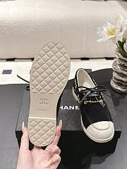 Chanel Moccasins Suede Calfskin Black & Light Grey - 3