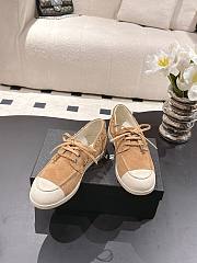 Chanel Moccasins Suede Calfskin Brown & Light Grey - 5