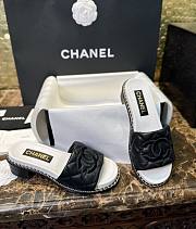Chanel Mules Quilted Lamskin Black - 1