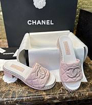 Chanel Mules Quilted Lamskin Light Pink  - 1