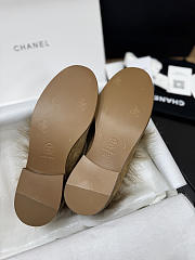 Chanel Moccasins Suede Kidskin & Shearling Lambskin Brown - 6