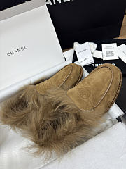 Chanel Moccasins Suede Kidskin & Shearling Lambskin Brown - 2