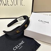 Celine Headband In Polyester And Brass With Gold Finish - 6